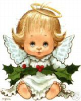 Mini labels - CHRISTMAS ANGELS return address labels